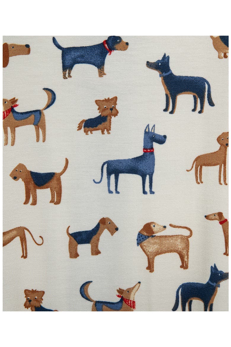 Puppy Fitted One-Piece Pajamas, Alternate, color, BLUE/WHITE