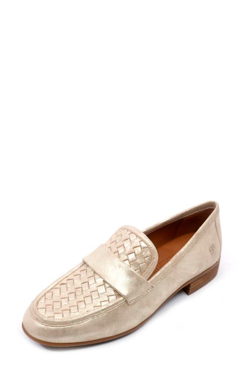Crew Woven Leather Loafer (Women)