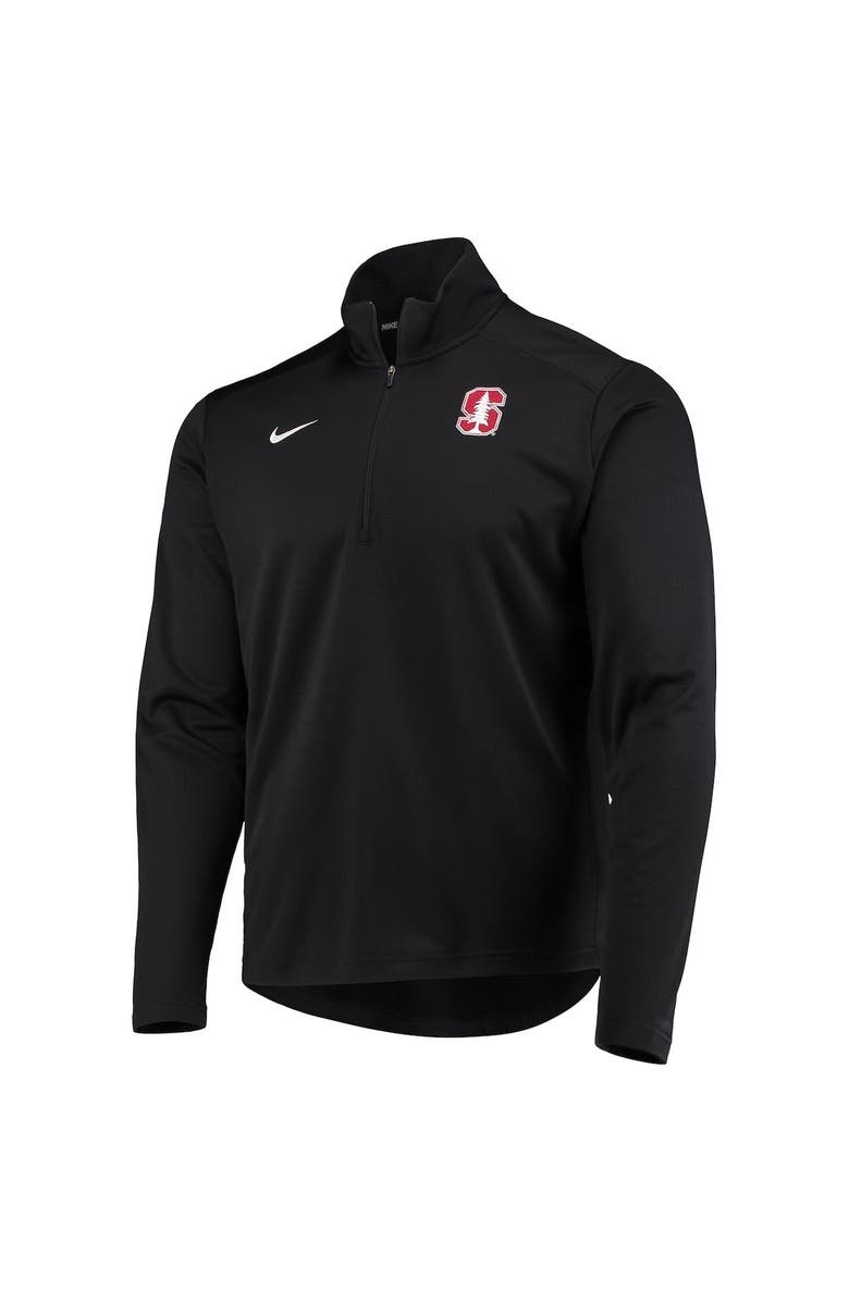 Nike Men's Nike Black Stanford Cardinal Primary Logo Pacer Performance Quarter-Zip Jacket, Alternate, color,