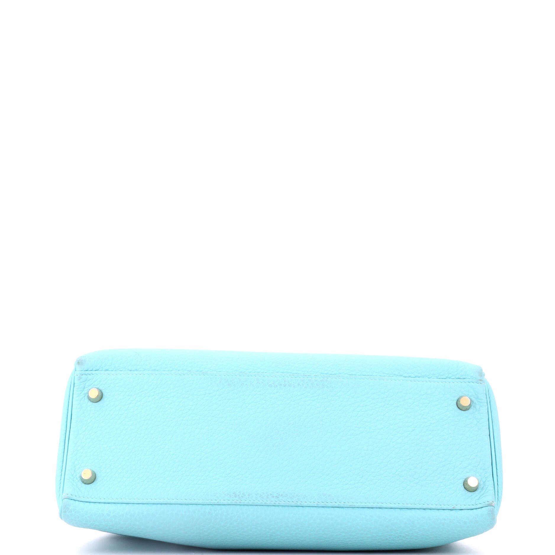 Pre-Owned Hermes Kelly Handbag Blue Togo with Gold Hardware 32, Alternate, color, Bleu Atoll