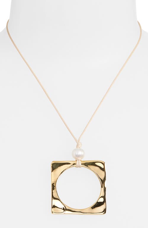 Frasier Sterling La Jolla Freshwater Pearl Pendant Necklace In Gold