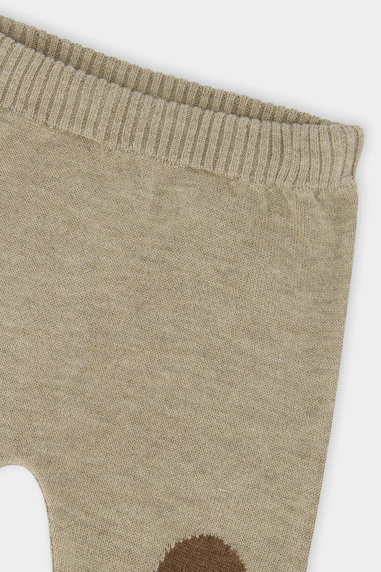 Knitted Hedgehog Intarsia Sweater and Knee Patch Pants Set, Alternate, color, Brown Cinnamon
