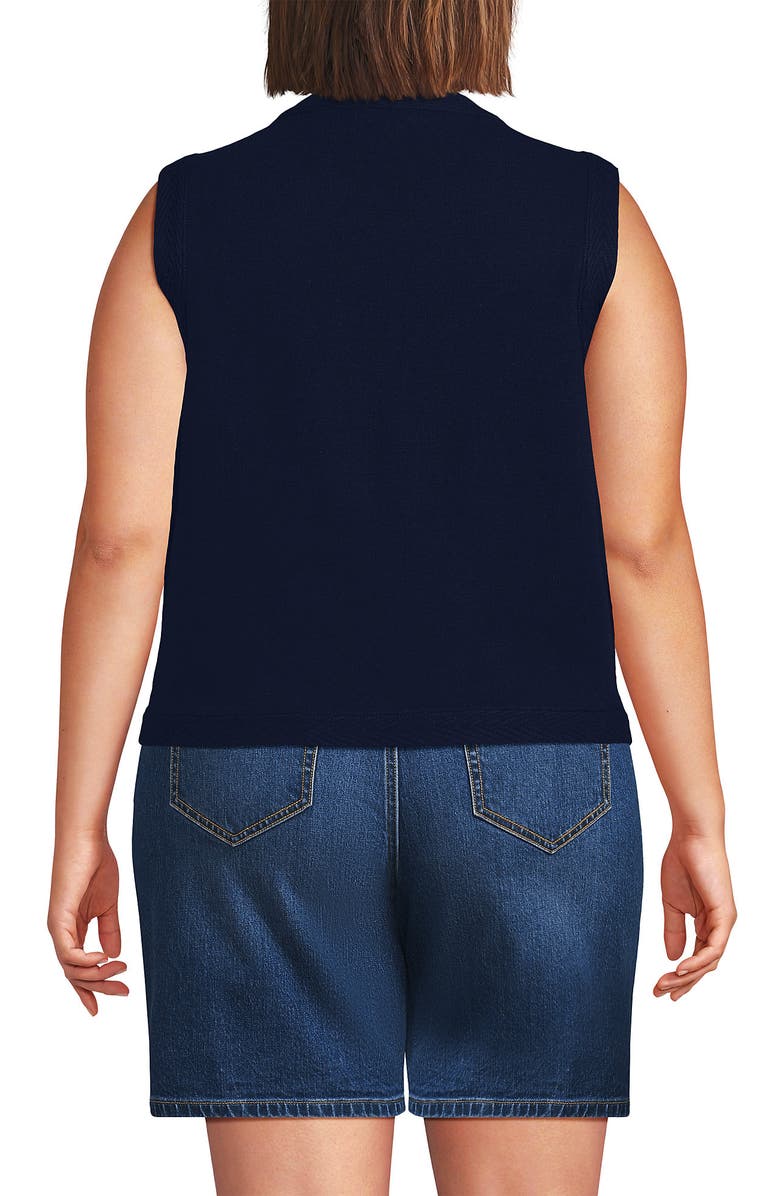 Lands' End Milano Sweater Vest, Alternate, color, Deep Sea Navy