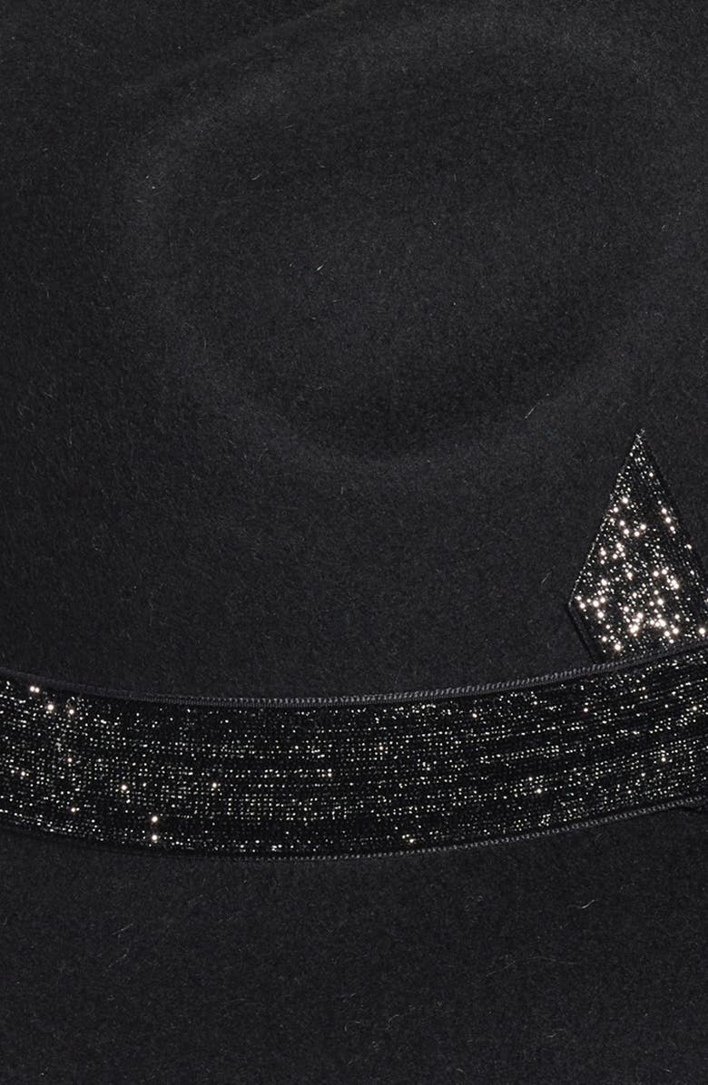 Nordstrom Velvet Trim Wool Panama Hat, Alternate, color, 