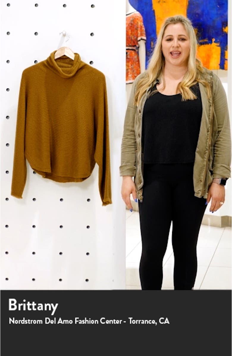 Fringe Sleeve Turtleneck Sweater, sales video thumbnail