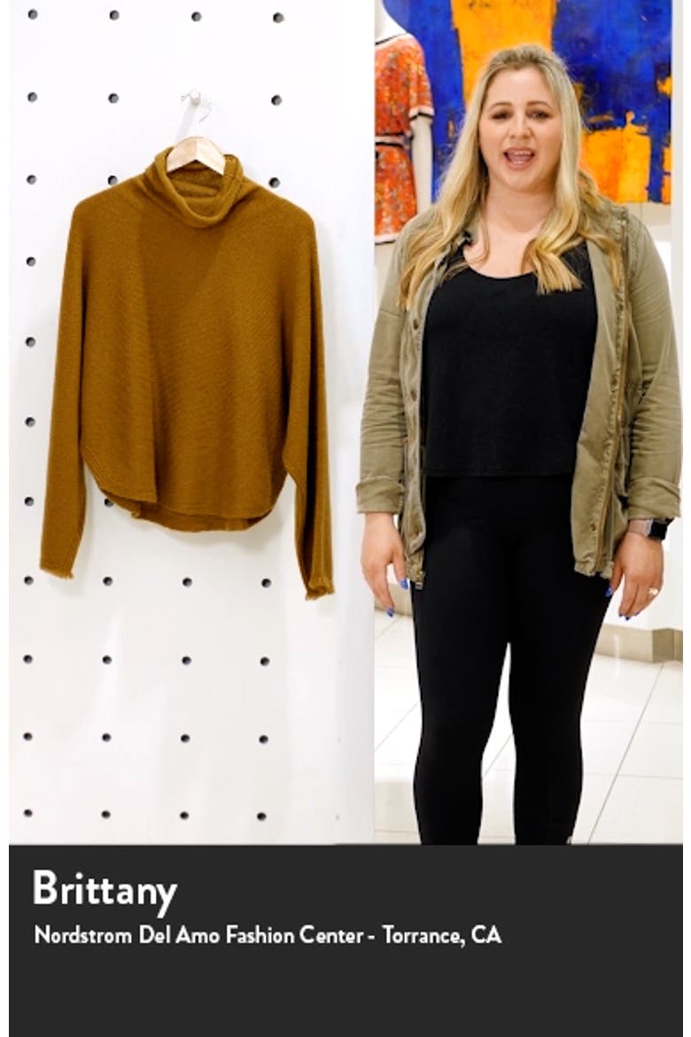 Fringe Sleeve Turtleneck Sweater video