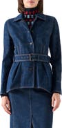 Akris punto Winter Denim Peplum Jacket