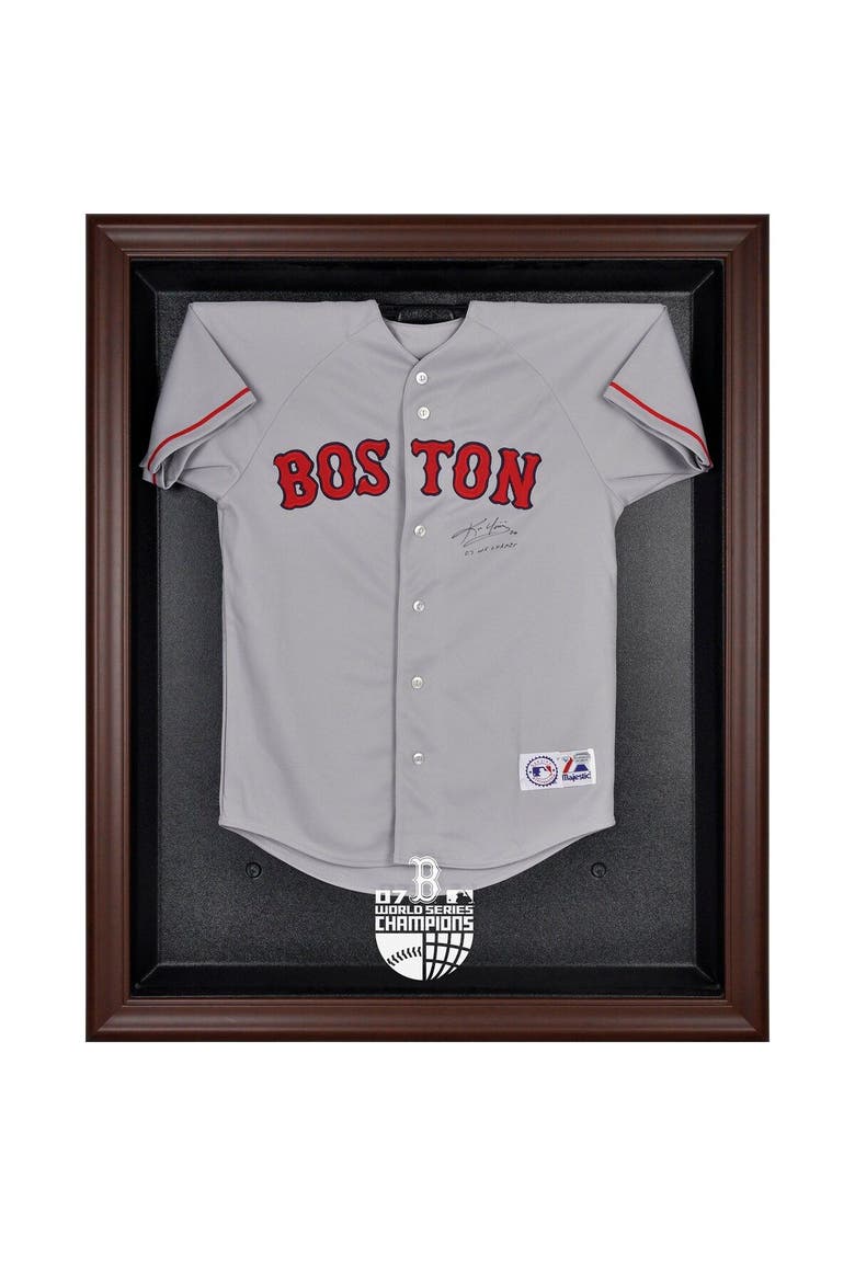 Boston Red Sox 2007 World Series Champions Brown Framed Logo Jersey Display Case, Main, color, Brown