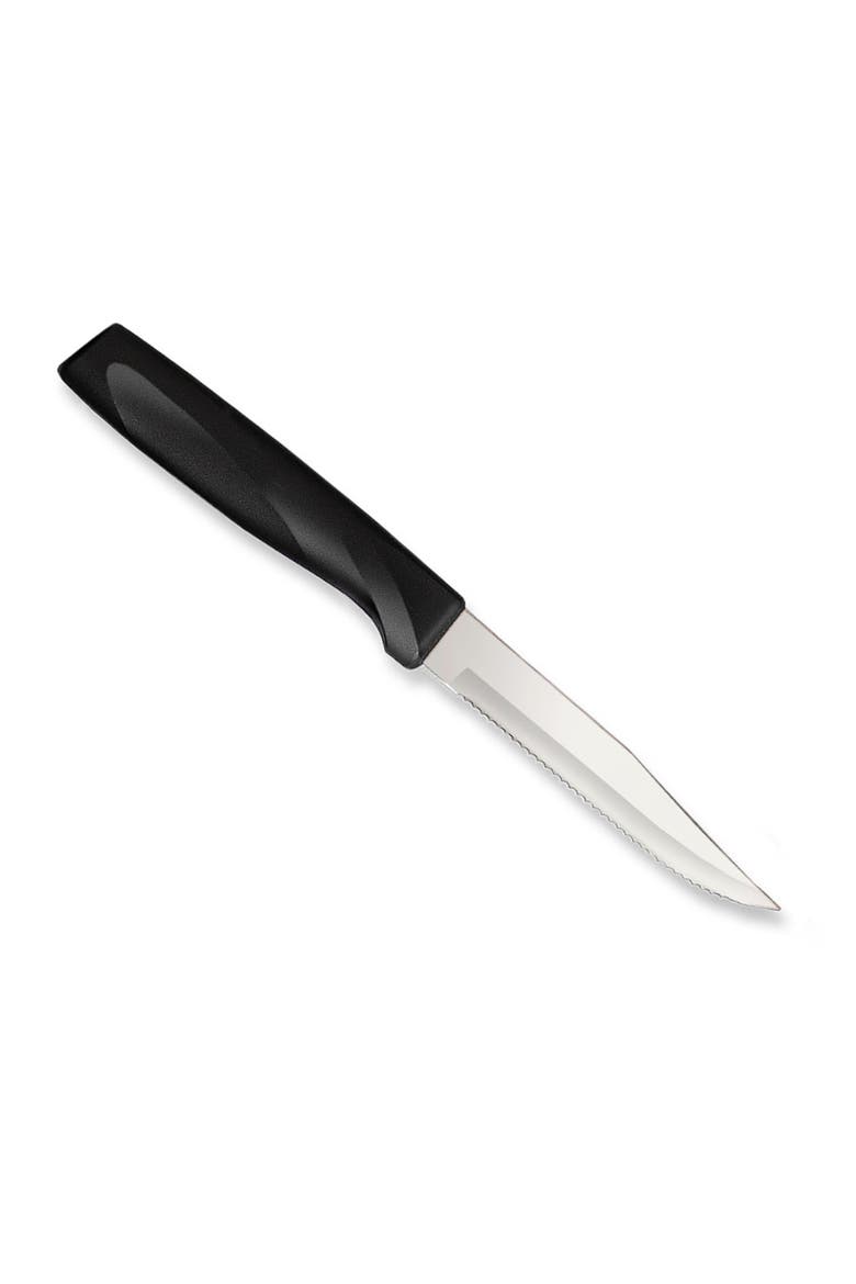 Cutlery 3.875-Inch Serrated Steak Knife Anthem Wave Handle, Main, color, Black