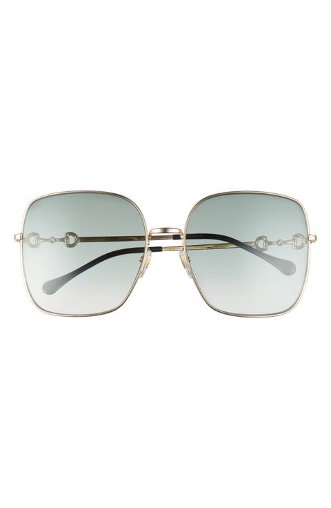 61mm Gradient Square Sunglasses