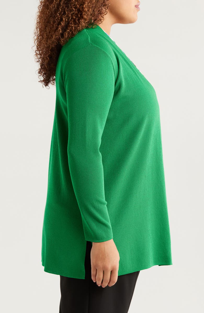 Anne Klein Nappa Open Front Cardigan, Alternate, color, 