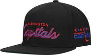 Mitchell & Ness Men's Mitchell & Ness Black Washington Capitals Core Team Script 2.0 Snapback Hat