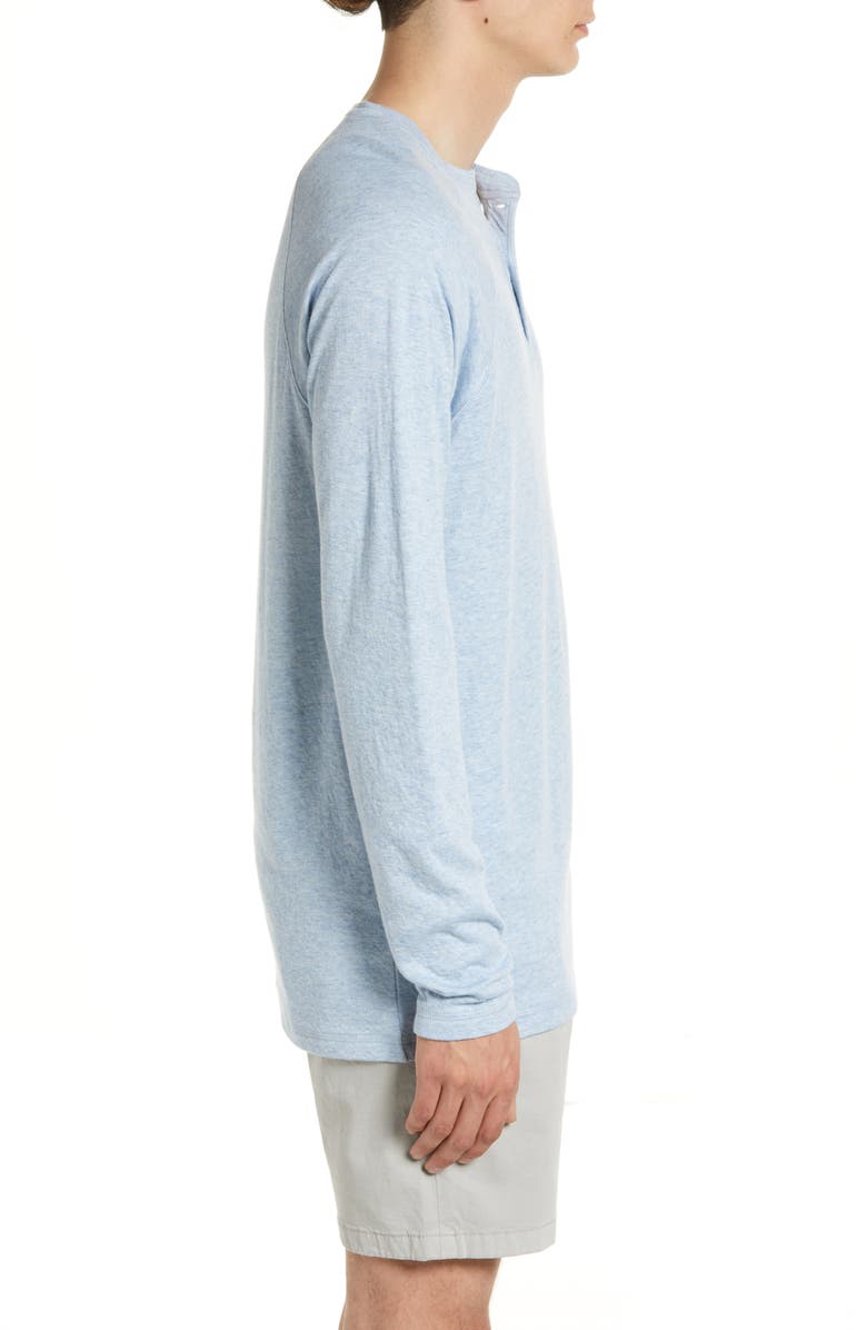 Faherty Cloud Henley, Alternate, color, Light Blue Heather