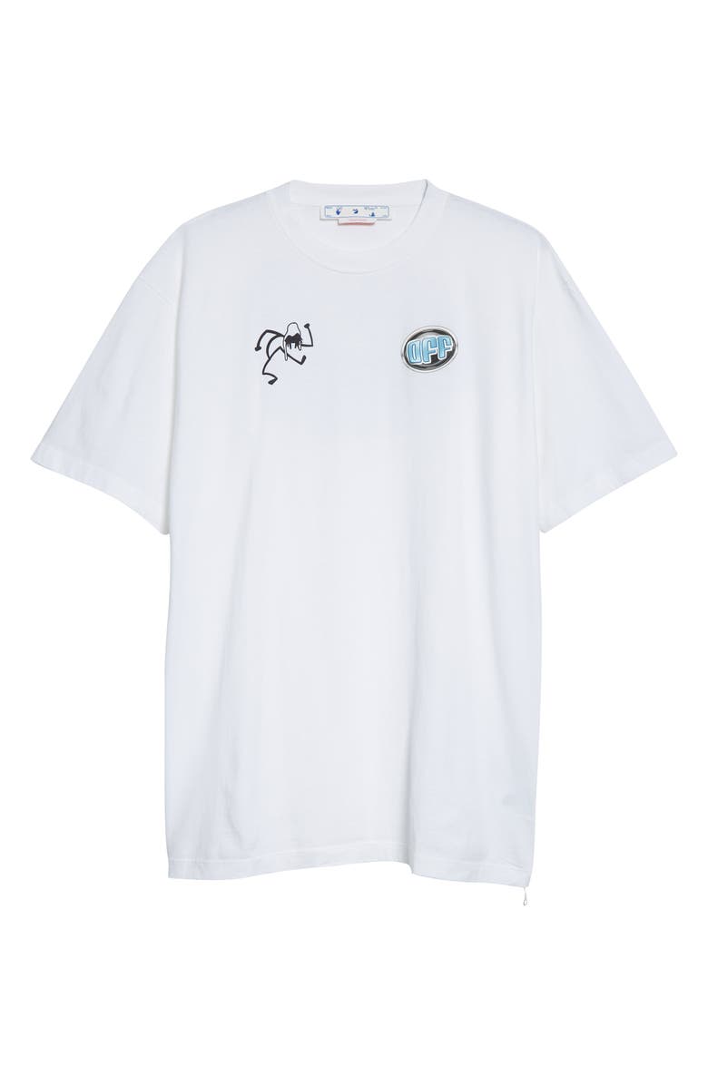 Off-White Men's DJ Play Extra Long Graphic Tee, Alternate, color,