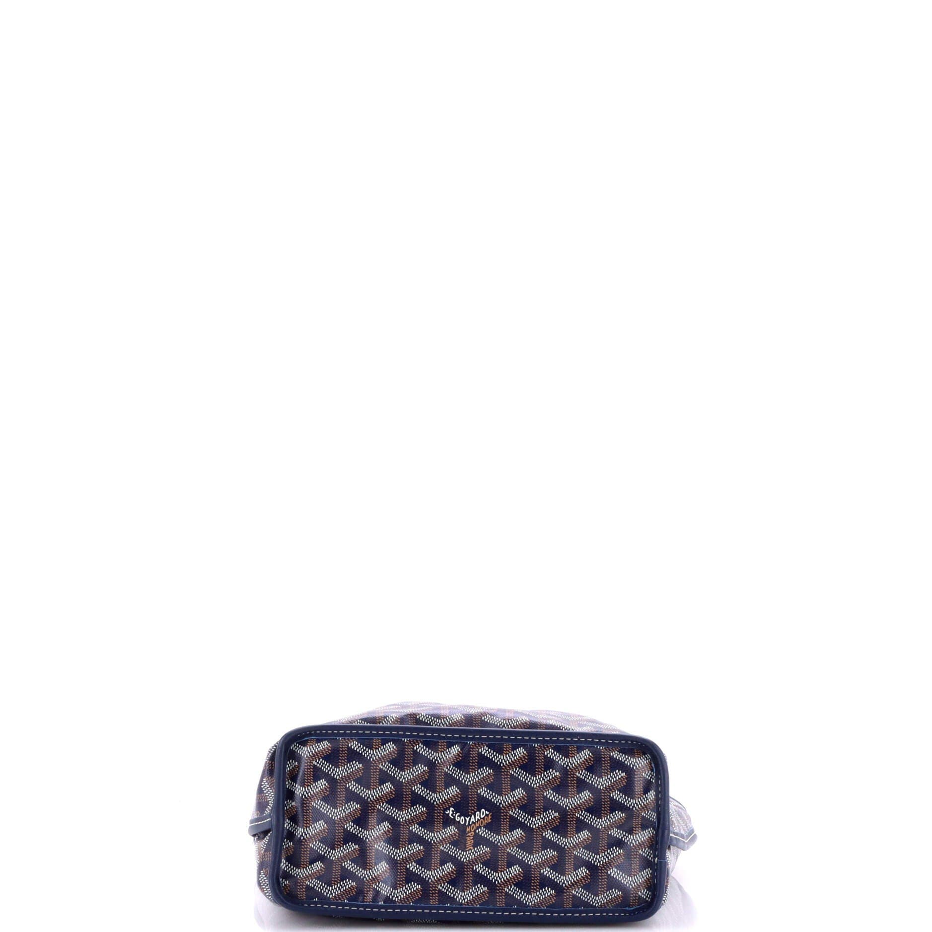 Pre-Owned Goyard Anjou Reversible Tote Coated Canvas Mini, Alternate, color, Blue