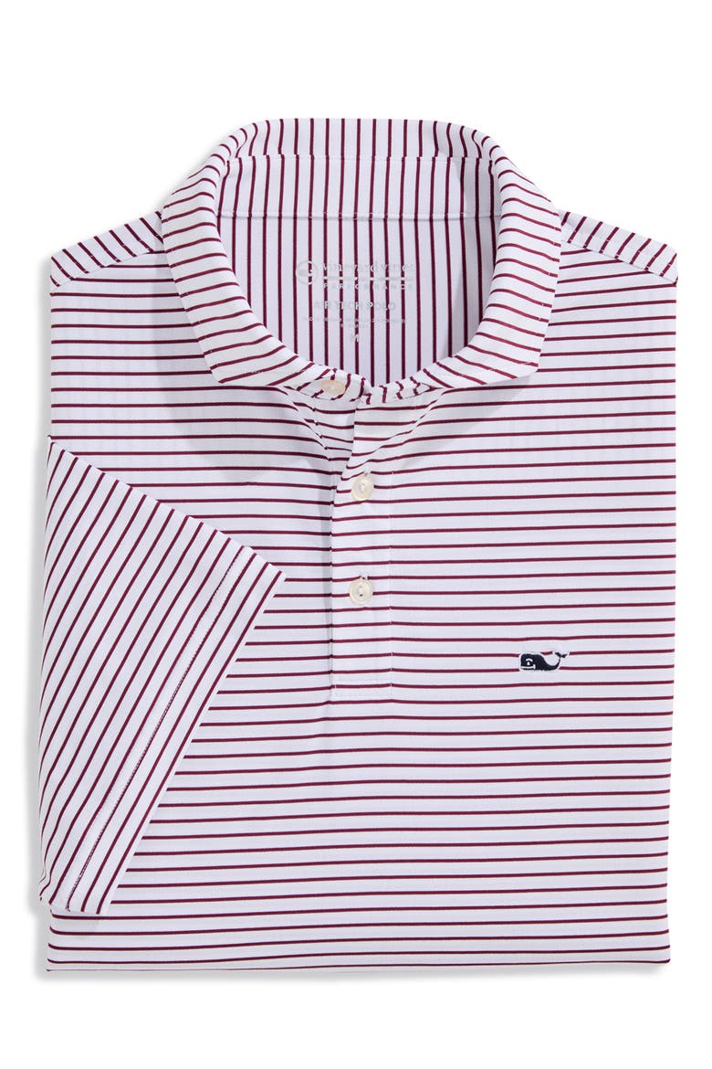 Air Tech Mesh Performance Polo, Alternate, color, WHITE CAP / CRIMSON