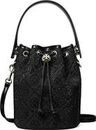 Tory Burch Mini T Monogram Hot Fix Bucket Bag