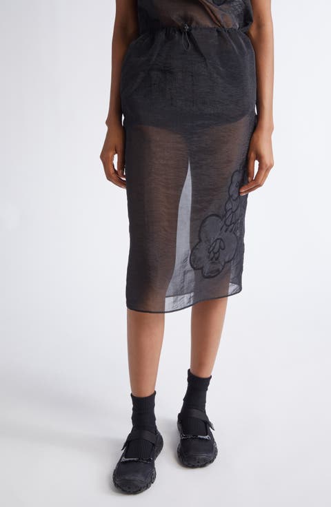Bambi Liquid Myrtia Midi Skirt