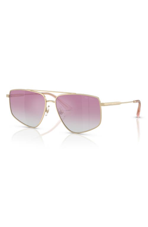Jimmy Choo 58mm Pilot Sunglasses In Pale Gold/pink