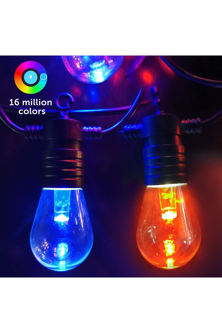 Smart Outdoor Patio Lights 48 ft String, Alternate, color, White