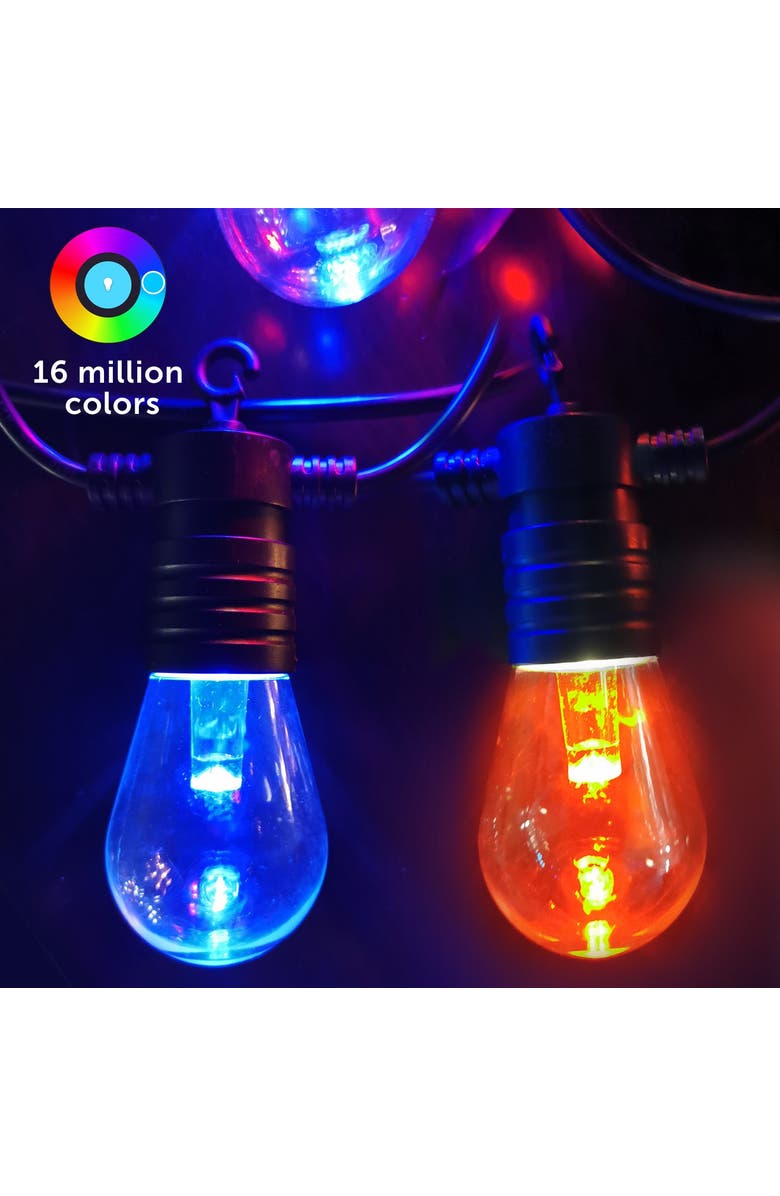 Eco4Life Smart Outdoor Patio Lights 48 ft String, Alternate, color, White