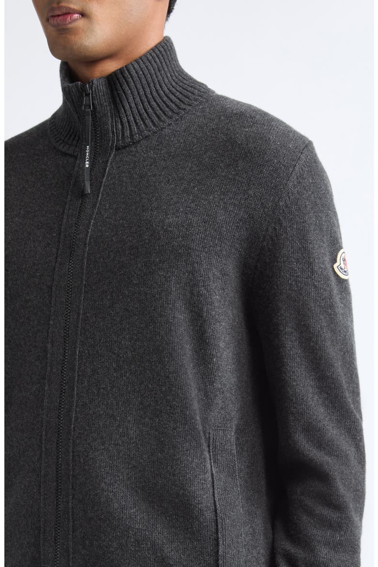 Virgin Wool & Cashmere Cardigan, Alternate, color, CHARCOAL