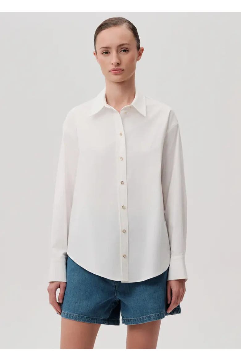 Jewel Cotton Shirt, Alternate, color, ECRU