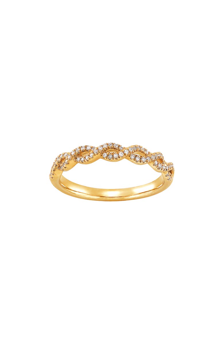 Frankie & Zoe 10K Yellow Gold Diamond Woven Band Ring, Alternate, color, Yellow Gold