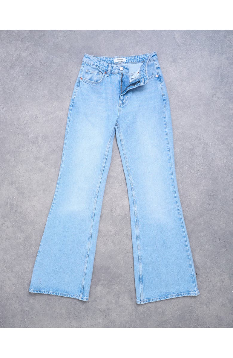 Topshop Pippa High Waist Flare Leg Jeans, Alternate, color, 