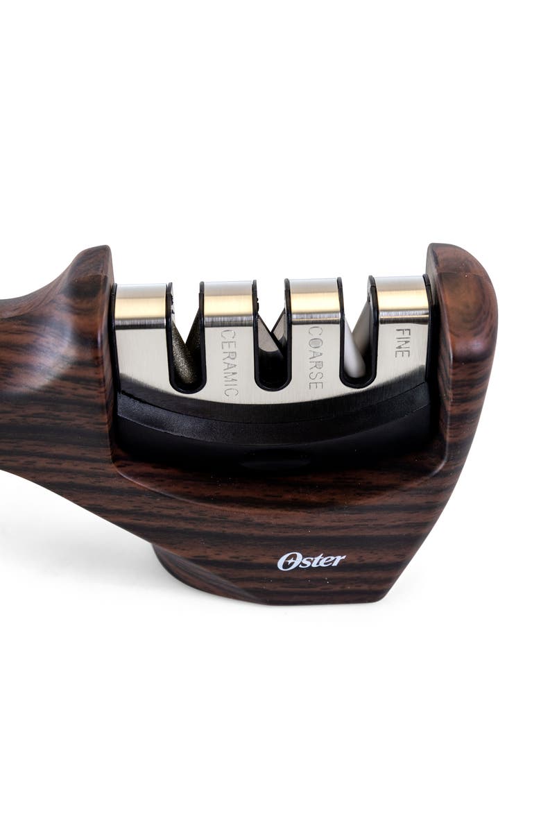 OSTER Rochester 3 Stage Handheld Sharpening Tool, Alternate, color, Brown