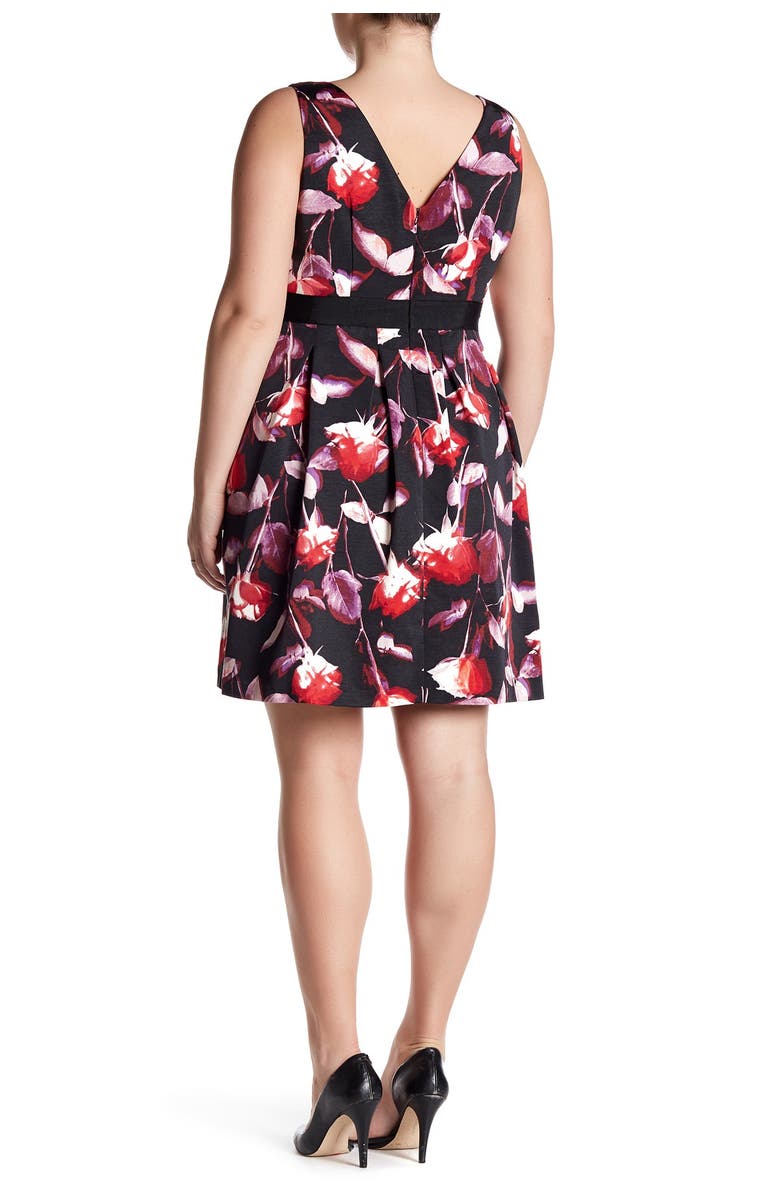 Adrianna Papell Floral Fit & Flare Dress, Alternate, color,