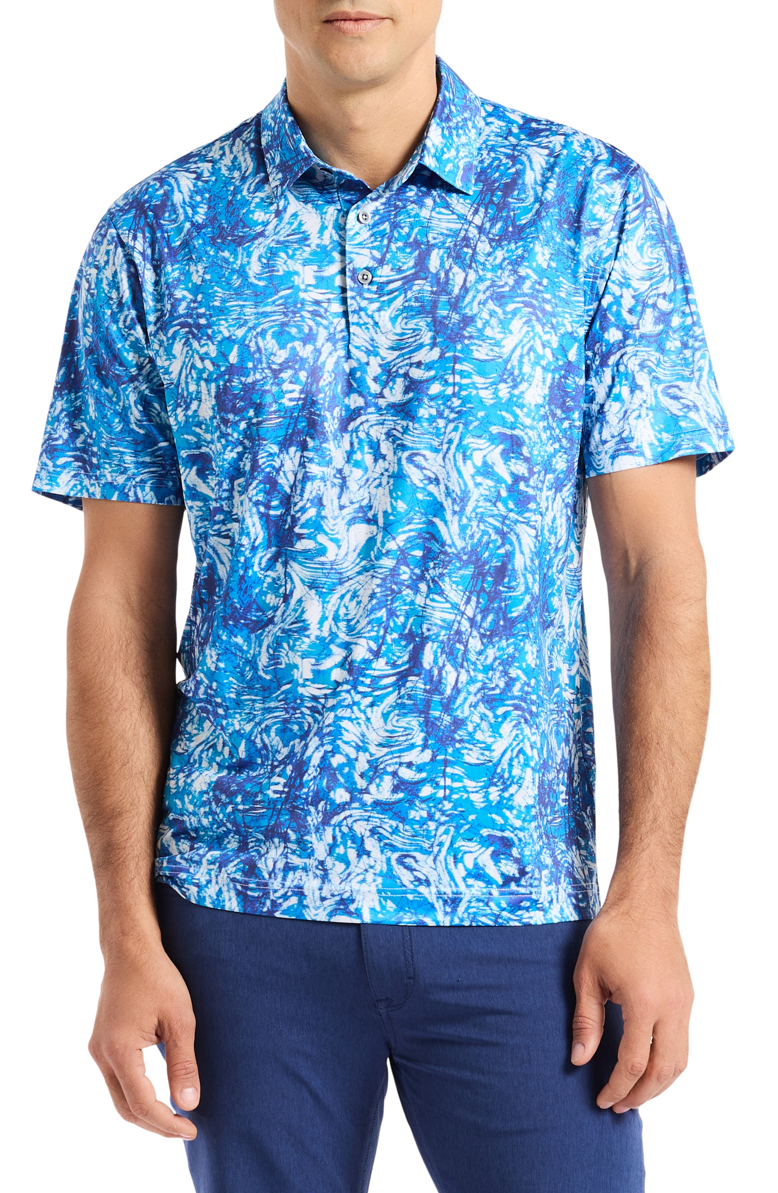 Robert Graham Wilbur Wavy Print Polo