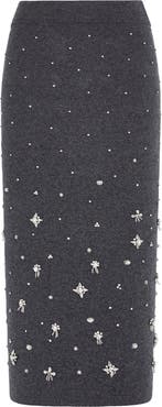 Milly Iyla Embellished Midi Skirt