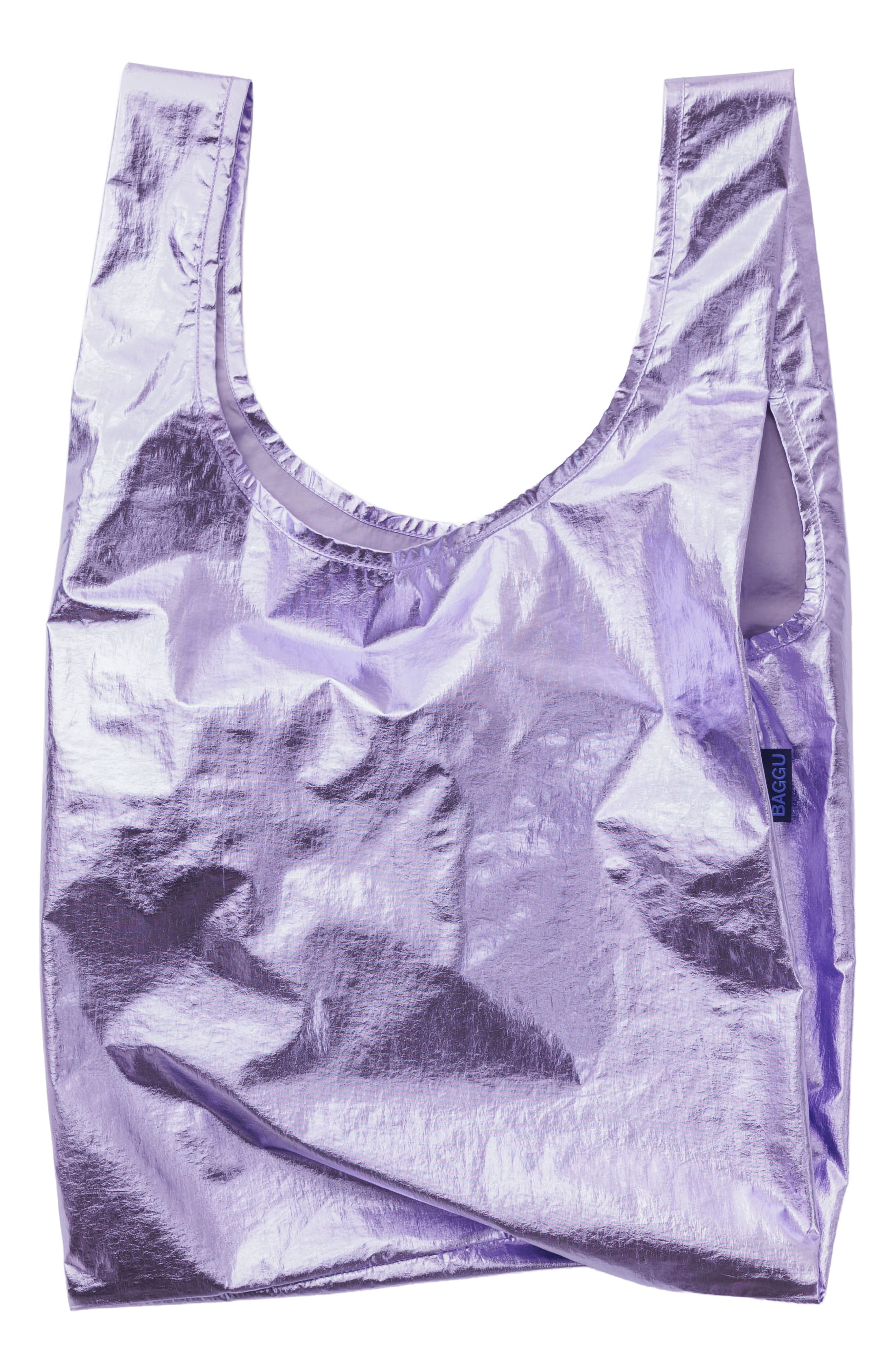 Standard Baggu Reusable Bag, Main, color, LAVENDER METALLIC