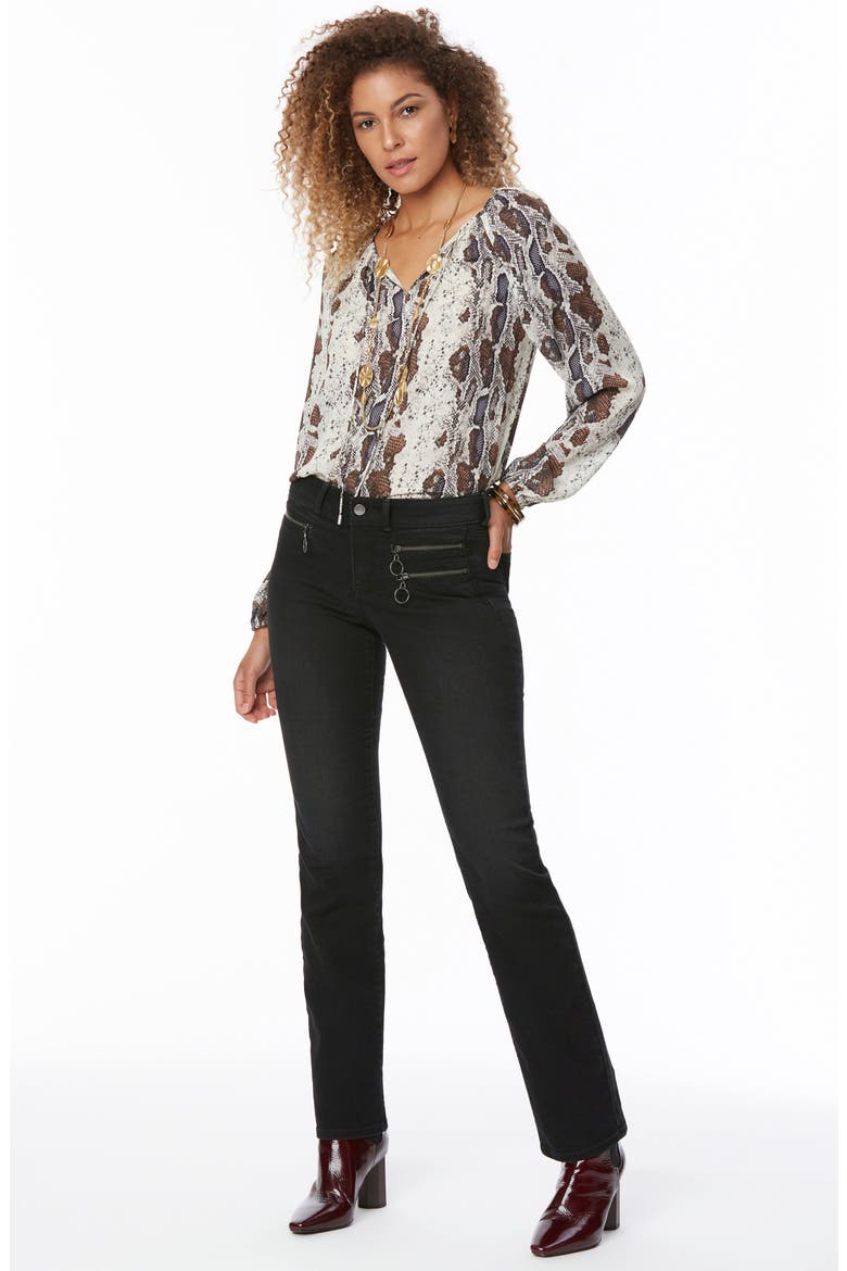 Marilyn Hip Zip Straight Leg Jeans, Alternate, color, GLORY