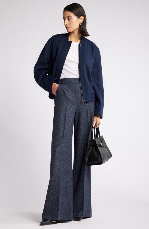 Nordstrom Brushed Bomber Jacket In Navy Night