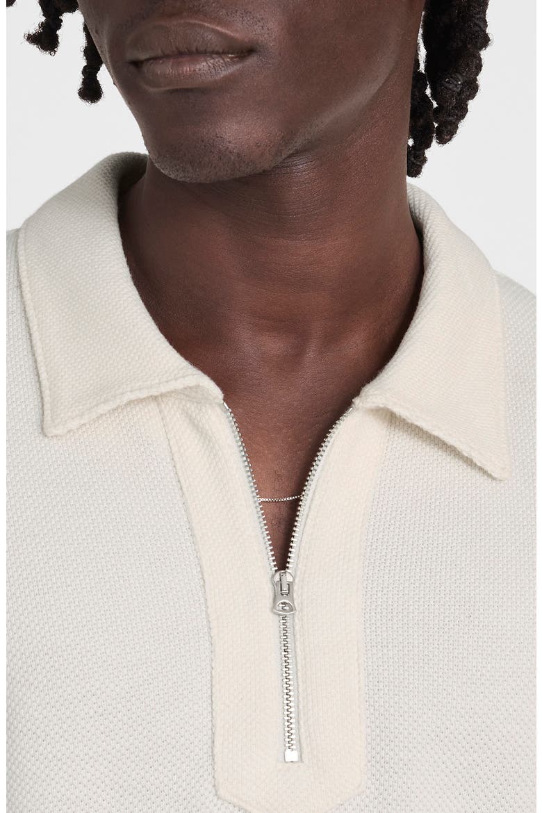 Quarter Zip Pique Polo Shirt, Alternate, color, LIGHTHOUSE