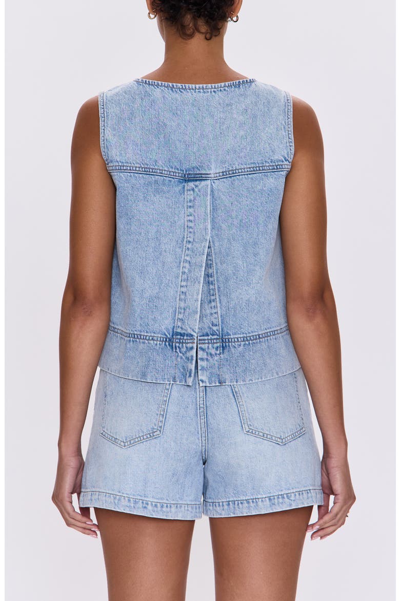 Rue Sleeveless Denim Top, Alternate, color, BERKELEY