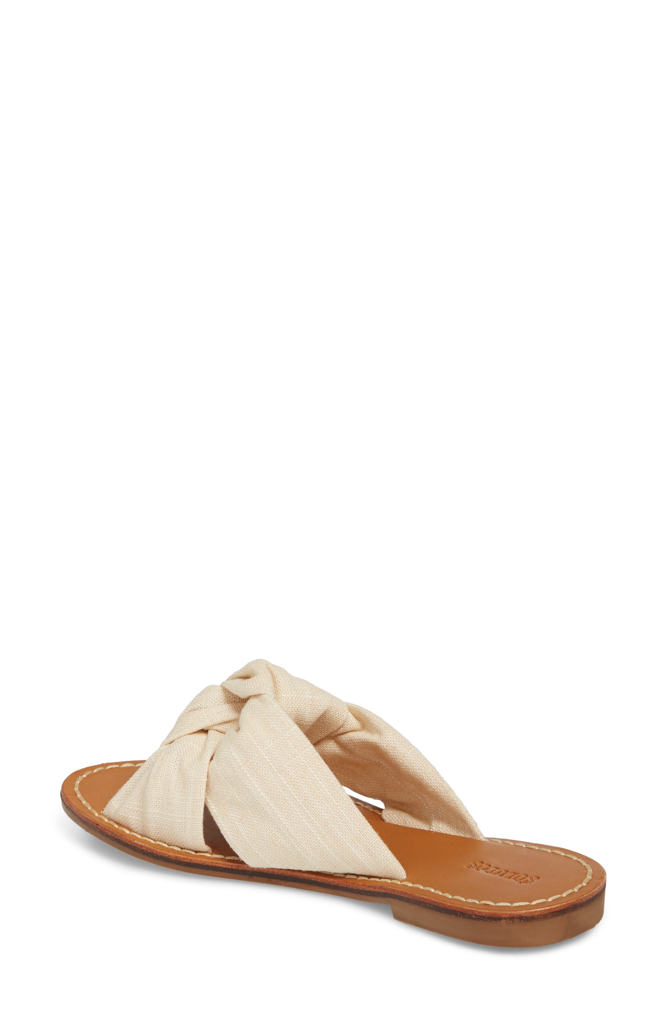 Knotted Slide Sandal, Alternate, color, BLUSH FABRIC