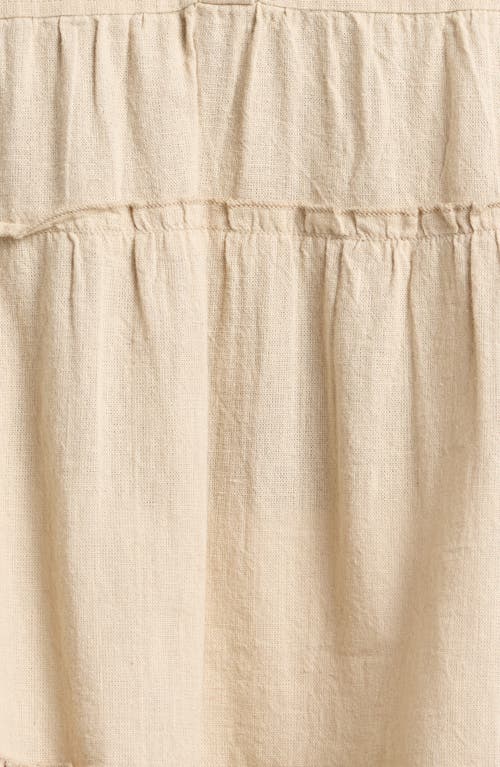 Shop Elan Tiered Cotton Blend Cover-up Dress In Sand