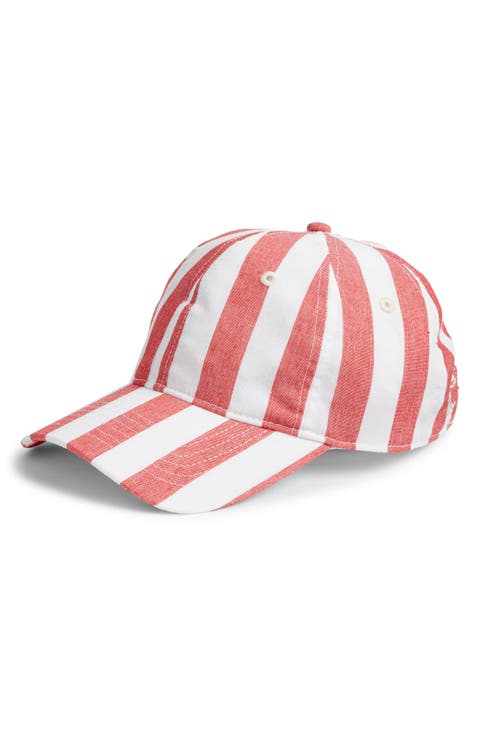 Cassis Stripe Cotton Baseball Cap