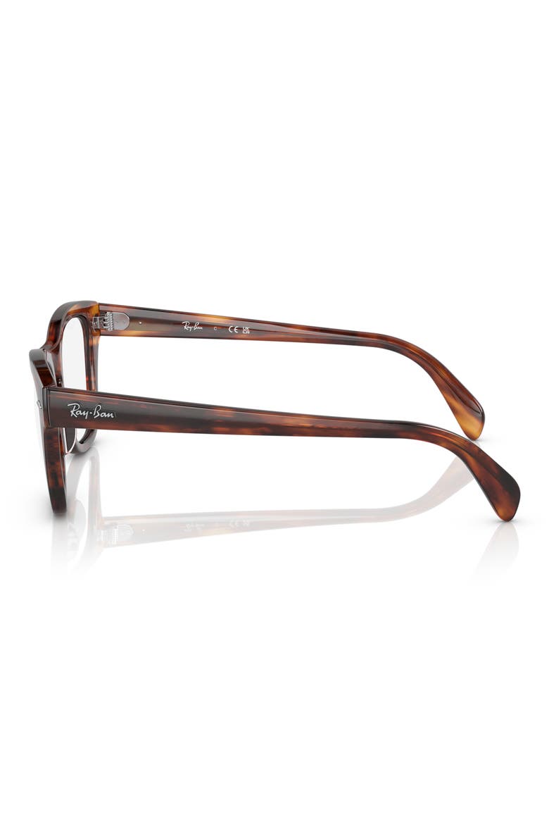 RX0707V 50mm Square Optical Glasses, Alternate, color, STRIPED HAVANA