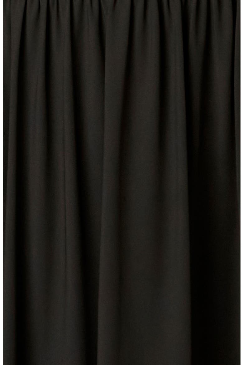 Karina Ruched One-Shoulder Maxi Dress, Alternate, color, BLACK