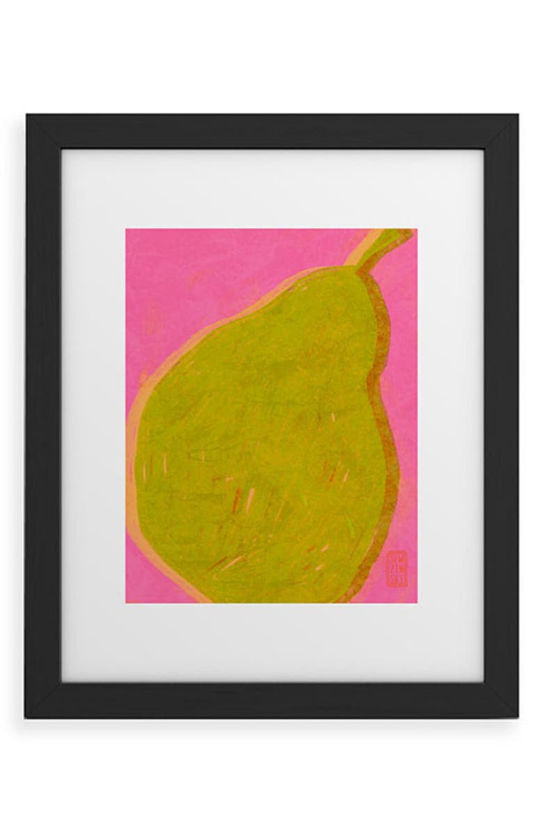 Deny Designs Modern Pear Framed Wall Art, Main, color, 
