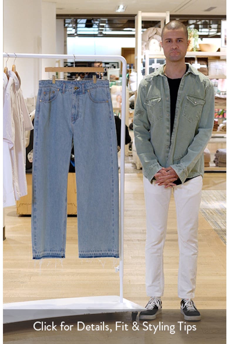 Released Hem Baggy Denim Pants video