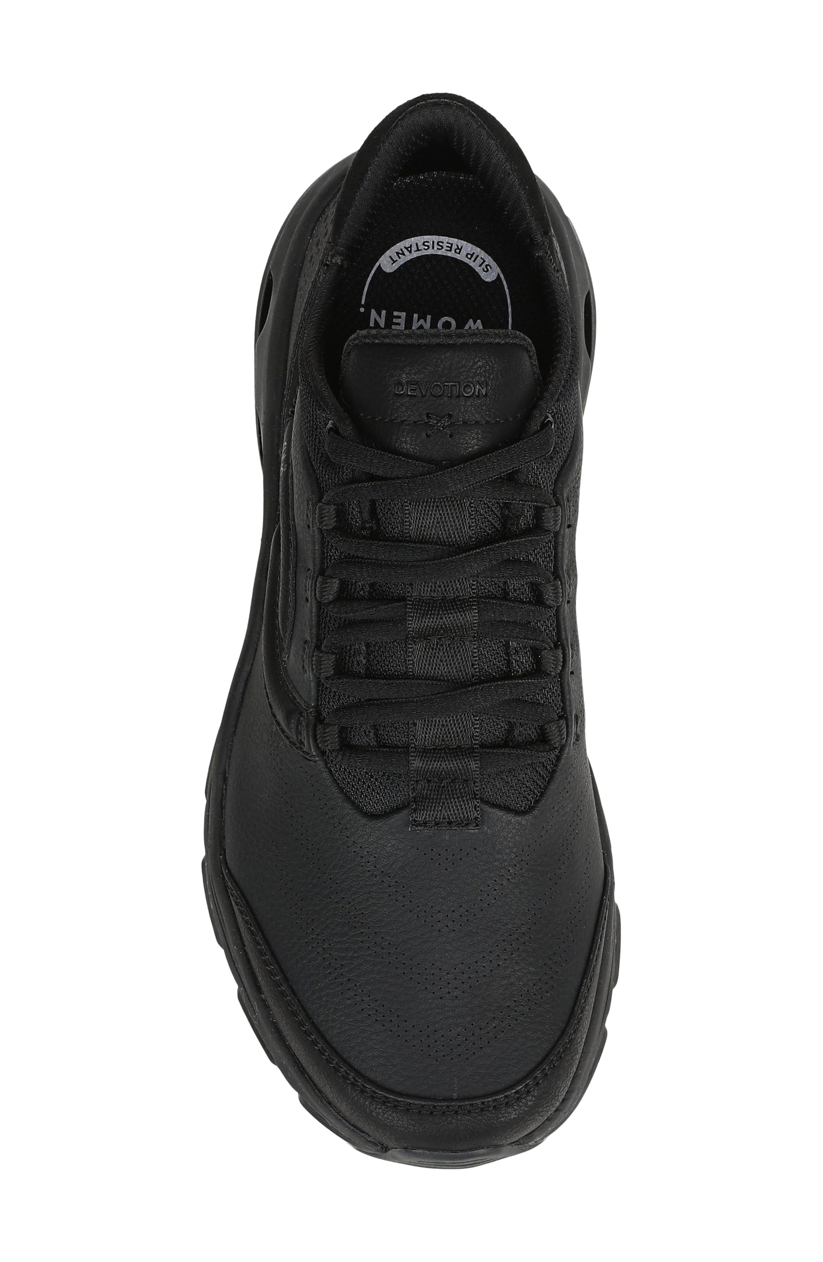 Rykä Devotion SR Walking Shoe, Alternate, color, Black Leather