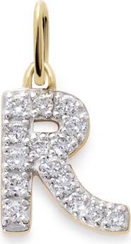 Monica Vinader Lab Grown Diamond Initial Pendant Charm