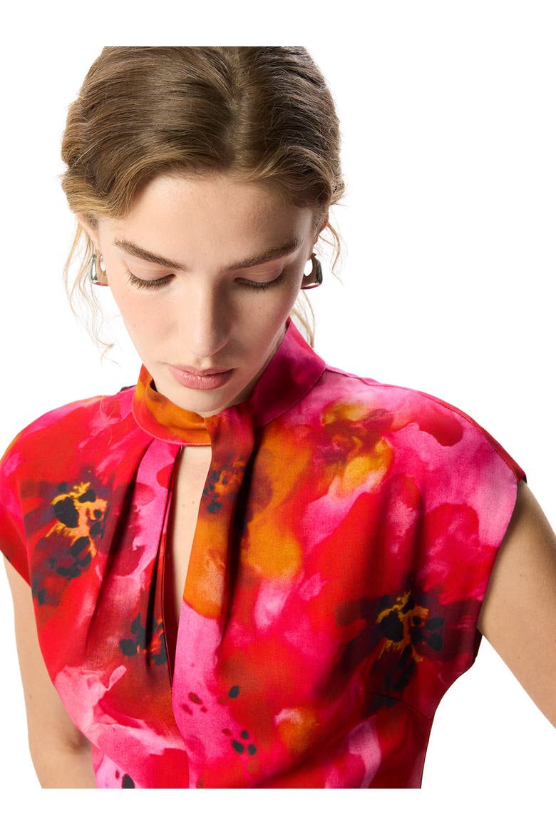 Painterly Floral Midi Dress, Alternate, color, Pink/Multi