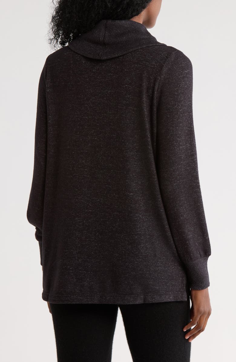 matty m. Cowl Neck Long Sleeve Knit Top, Alternate, color, Heather Black
