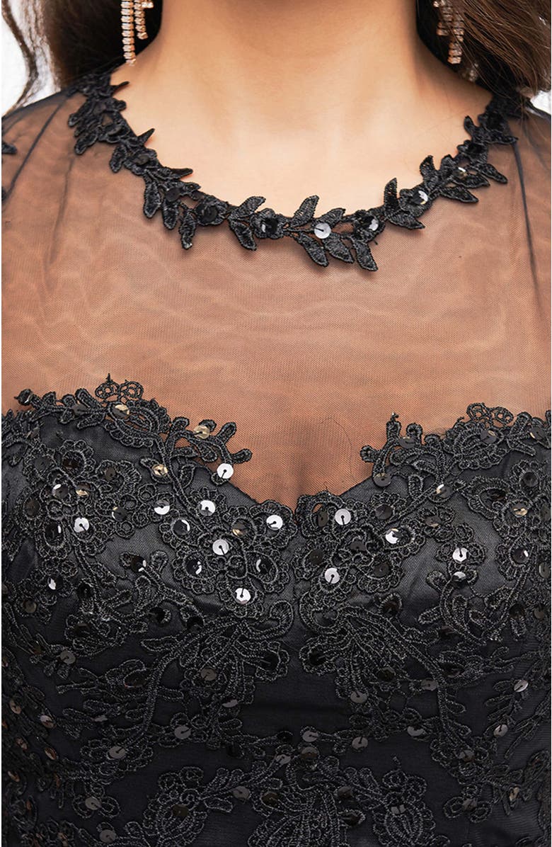 Unique Vintage Lace & Tulle Riviera Dress, Alternate, color,